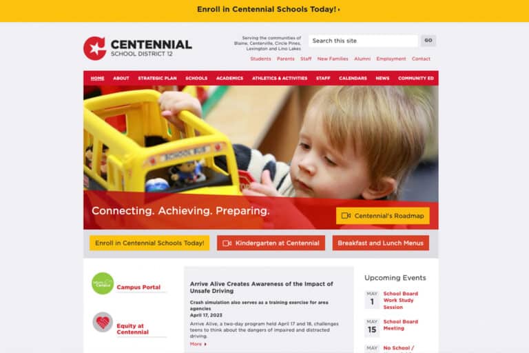 Centennial Web Before